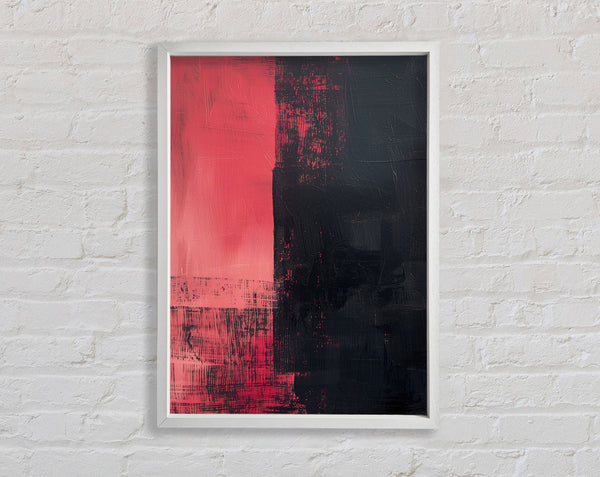 White And Red Wash Framed Print