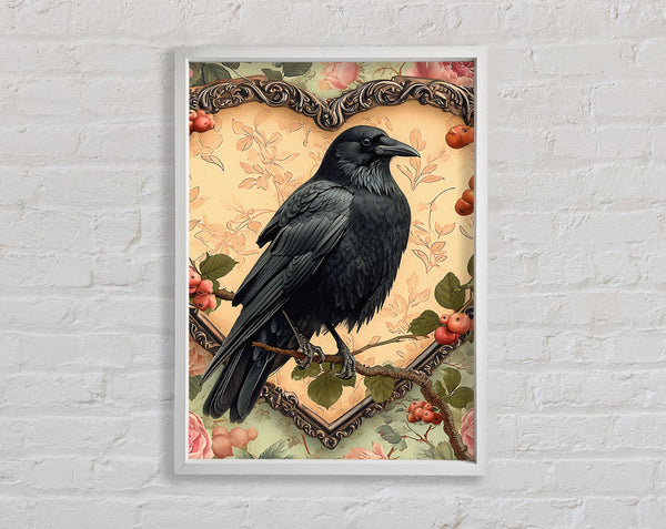 White Bird Heart Framed Print