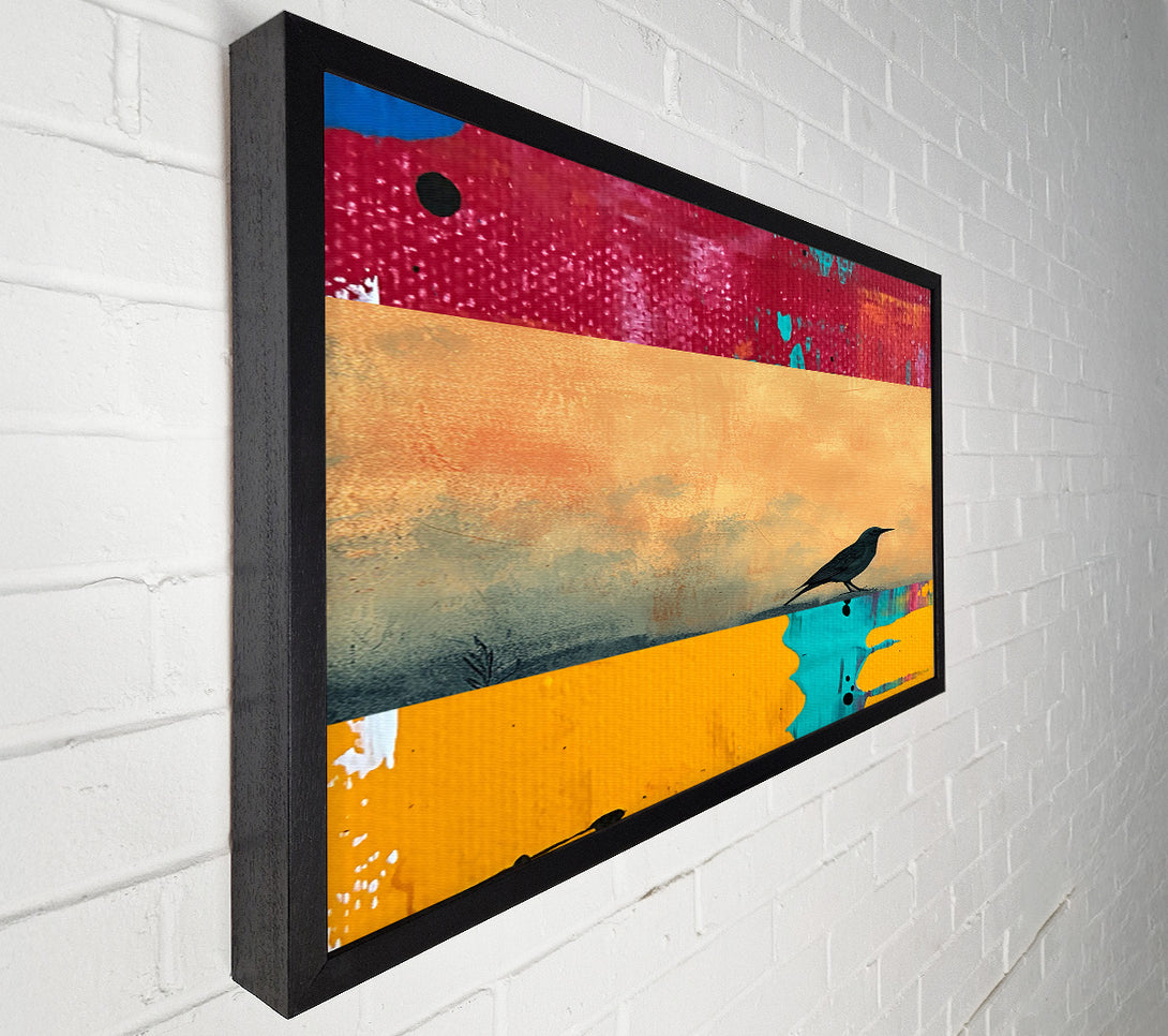  A Canvas Print of Black Bird Sunset Canvas Wall Art