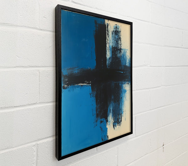 Black Cross On Blue