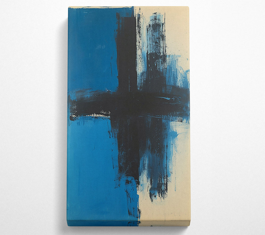  A Canvas Print of Black Cross On Blue Canvas Print