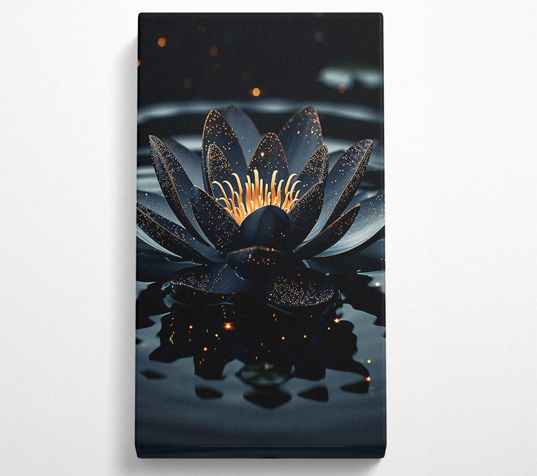  A Canvas Print of Black Lotus On A Lake Canvas Art