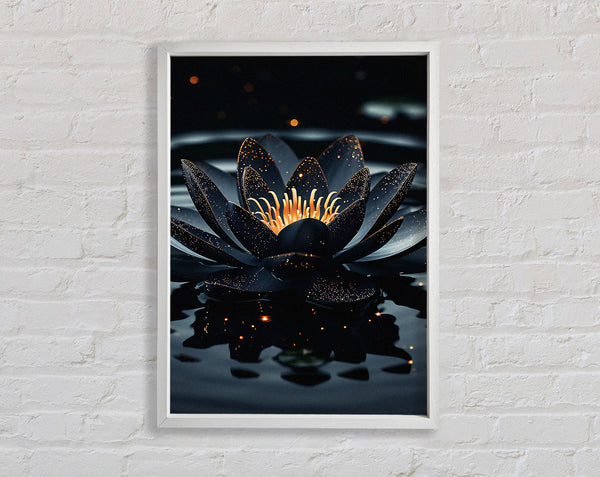 White Lotus On A Lake Framed Print
