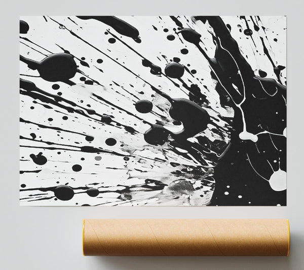 Black Splatter Poster