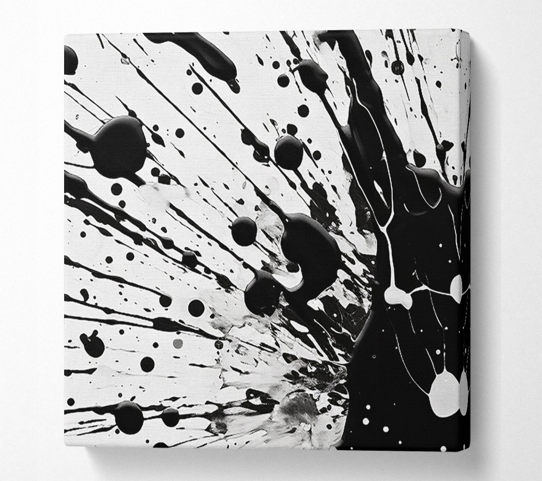  A Canvas Print of Black Splatter Canvas Art