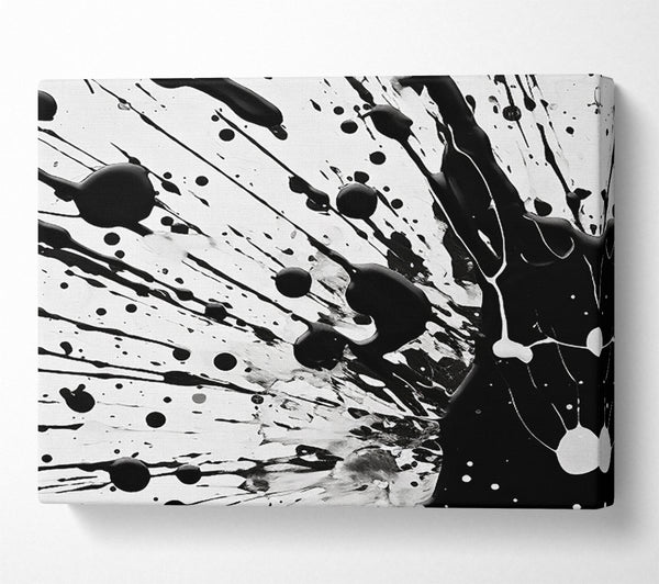 A Canvas Print of Black Splatter Canvas Art