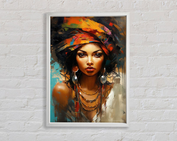White Woman Fashion Framed Print