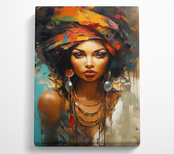  A Canvas Print of Black Woman Fashion Canvas Art