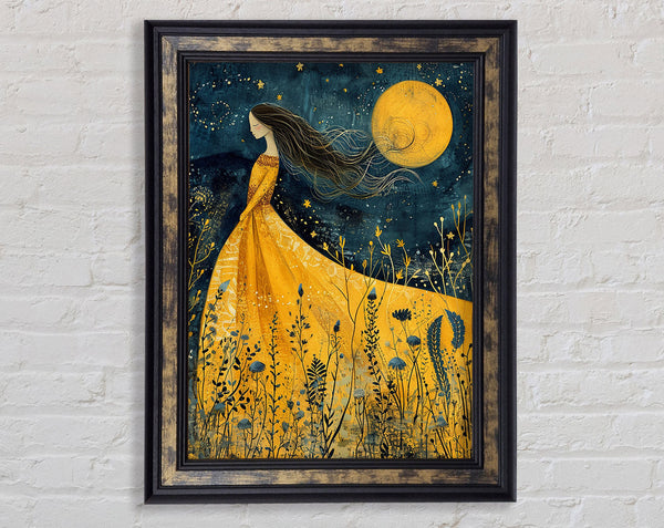 Blossom Walk Sunset Framed Print