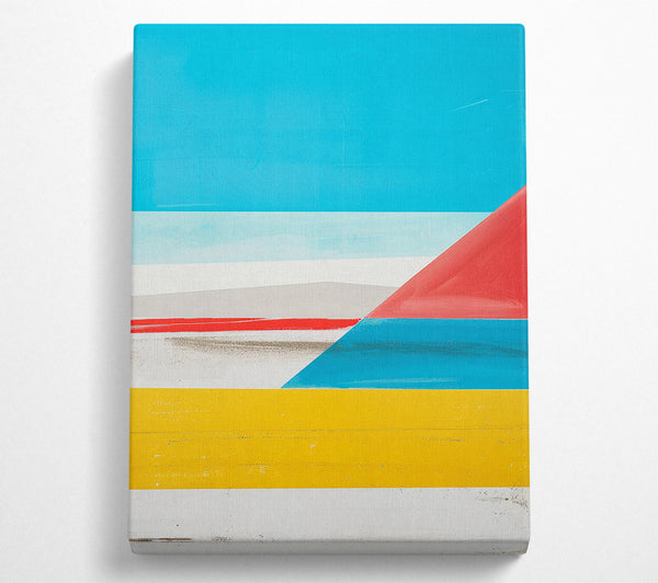  A Canvas Print of Blue Abstract Lines Canvas Art