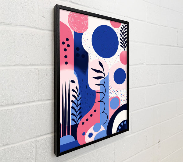 Blue Circle Floral
