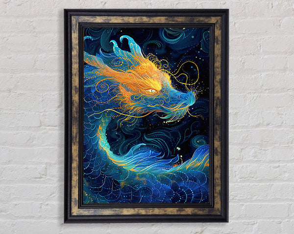 Blue Dragon Framed Print