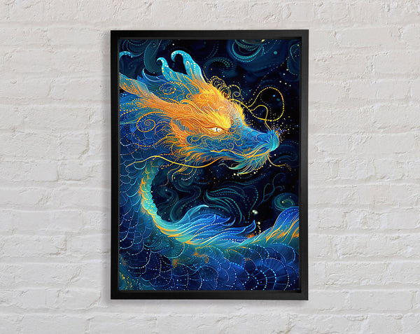 Blue Dragon Framed Print