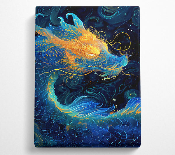  A Canvas Print of Blue Dragon Canvas Print