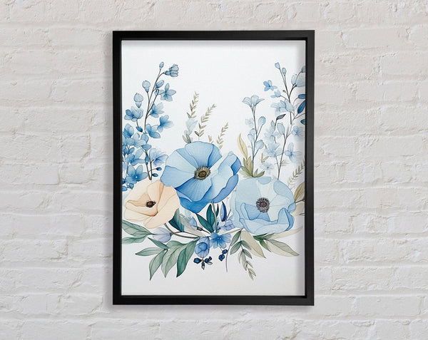 Blue Flowers Framed Print