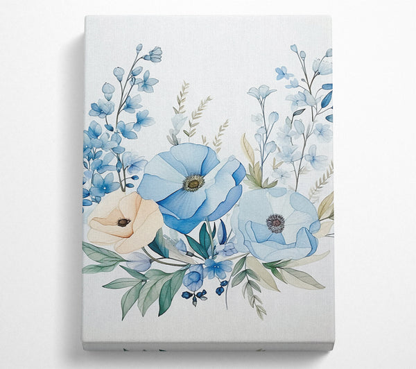  A Canvas Print of Blue Flowers Canvas Art