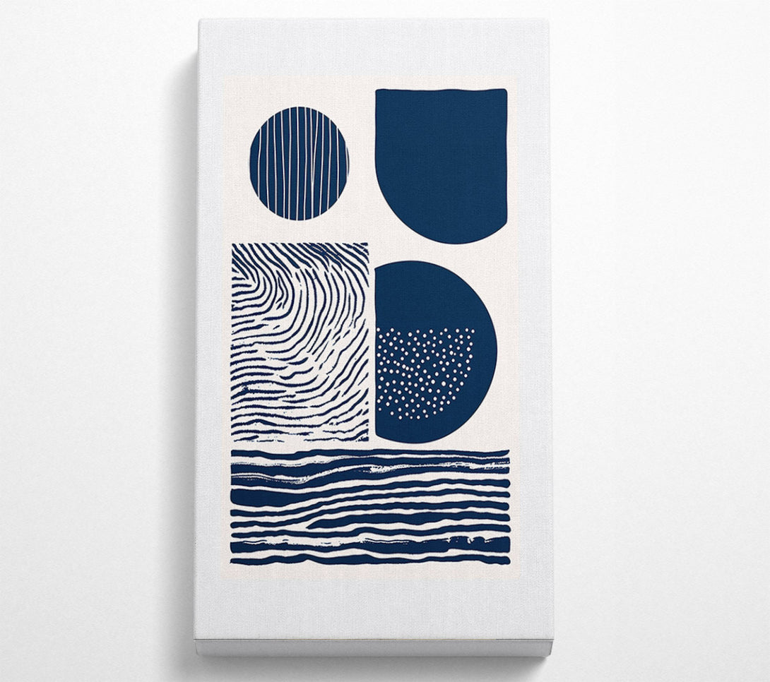  A Canvas Print of Blue Lines And Circles Canvas Art