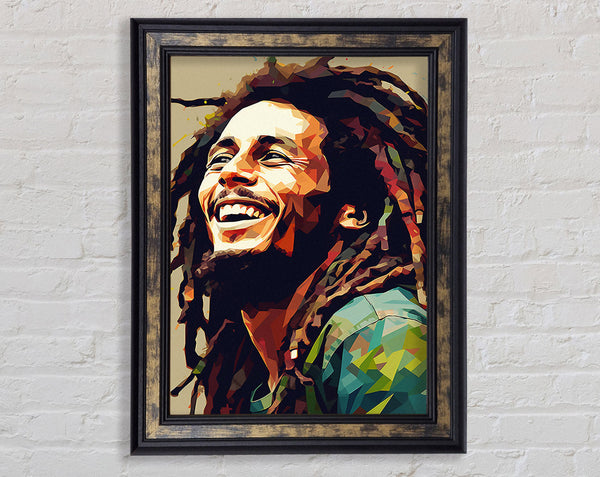 Bob Marley Happy Framed Print