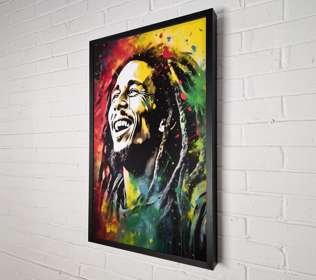 A Canvas Print of Bob Marley Street Splash Canvas Print