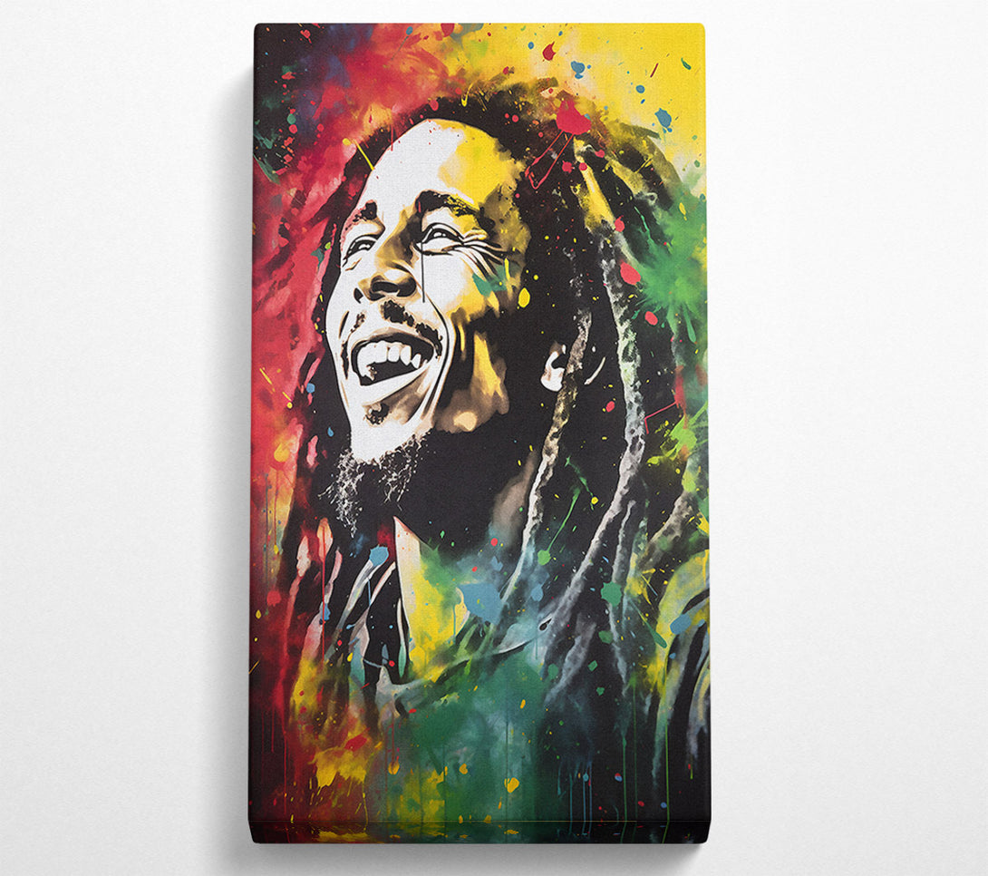  A Canvas Print of Bob Marley Street Splash Canvas Print