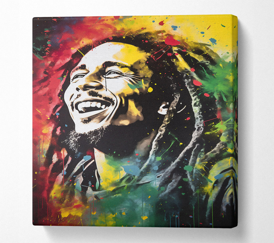  A Canvas Print of Bob Marley Street Splash Canvas Print