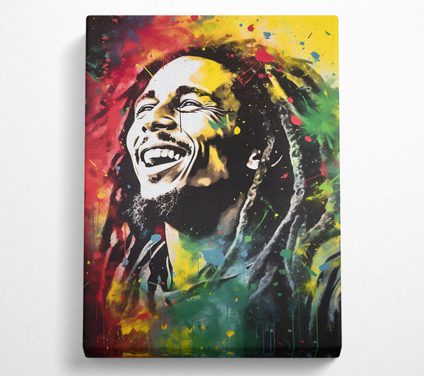 A Canvas Print of Bob Marley Street Splash Canvas Print