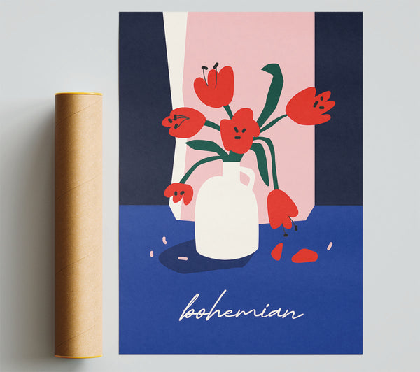 Bohemian Flower Pot Bohemian Poster