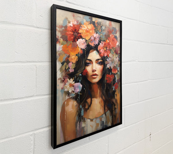 Boho Girl Flower Head