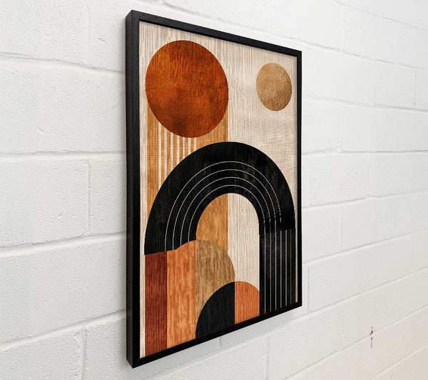 Boho Sun Geometric Lines Art