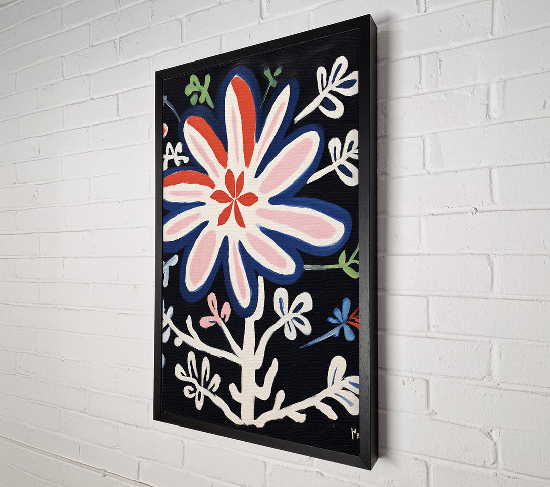  A Canvas Print of Brush Stroke Flower Canvas Print