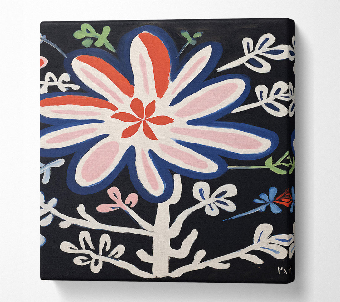  A Canvas Print of Brush Stroke Flower Canvas Print