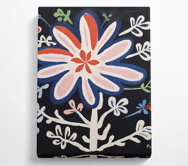  A Canvas Print of Brush Stroke Flower Canvas Print