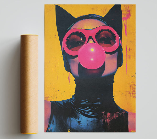 Bubblegum Cat Lady Print