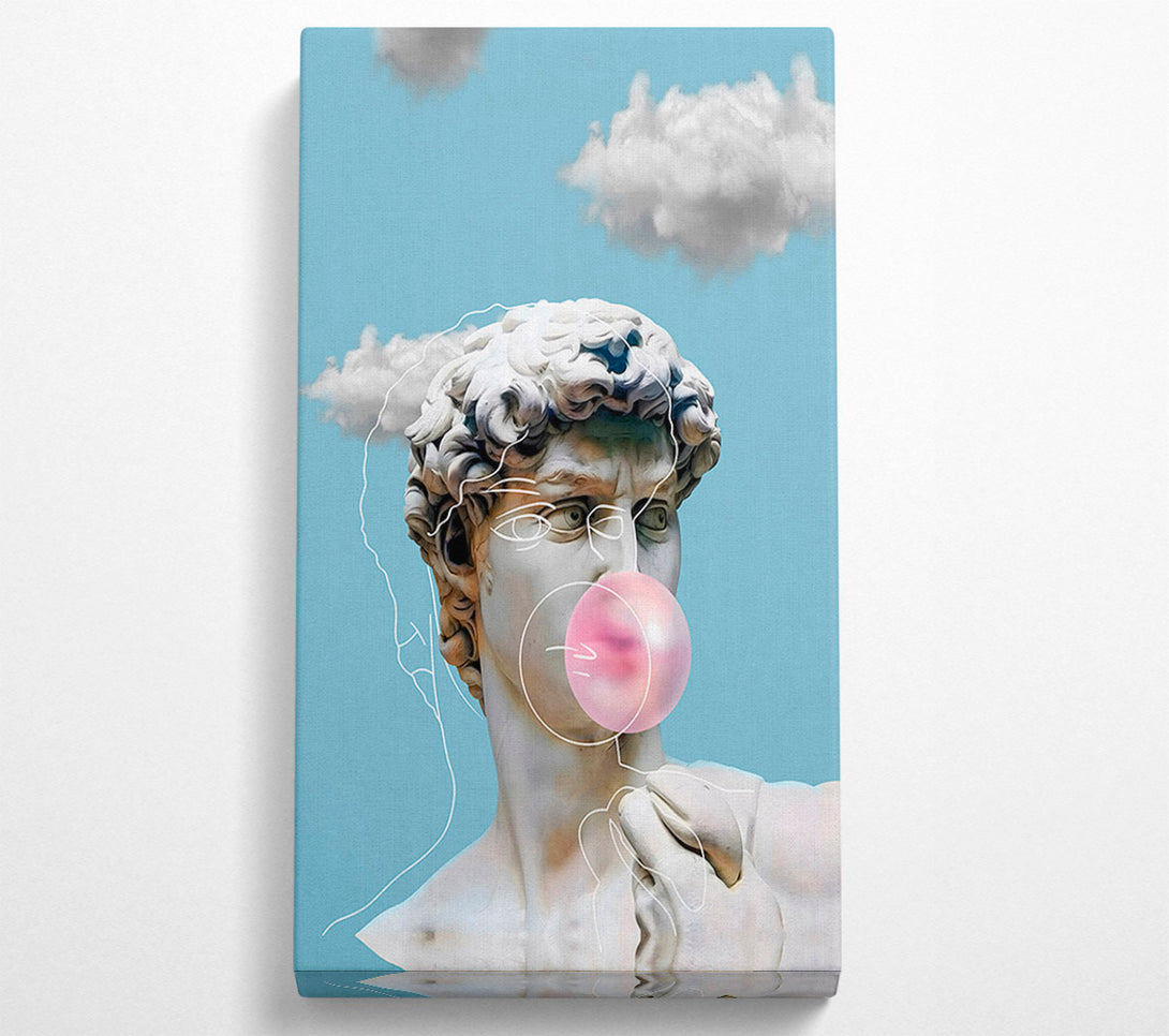 A Canvas Print of Bubblegum Greek Statue Canvas Art