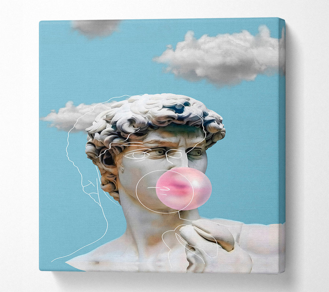  A Canvas Print of Bubblegum Greek Statue Canvas Art