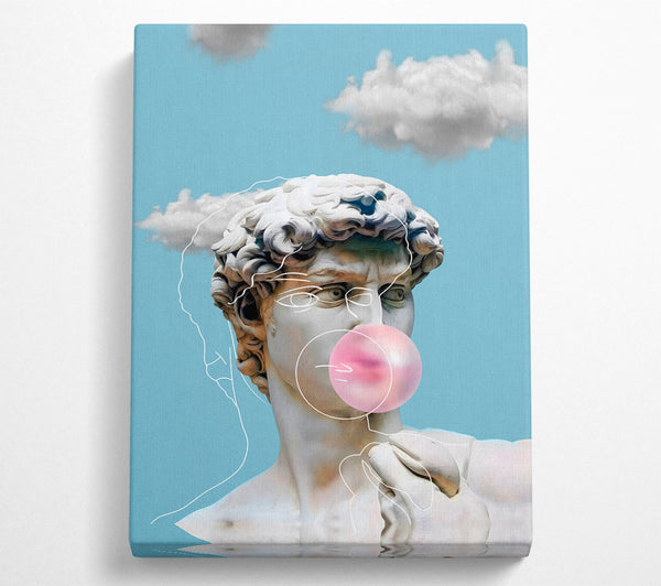  A Canvas Print of Bubblegum Greek Statue Canvas Art