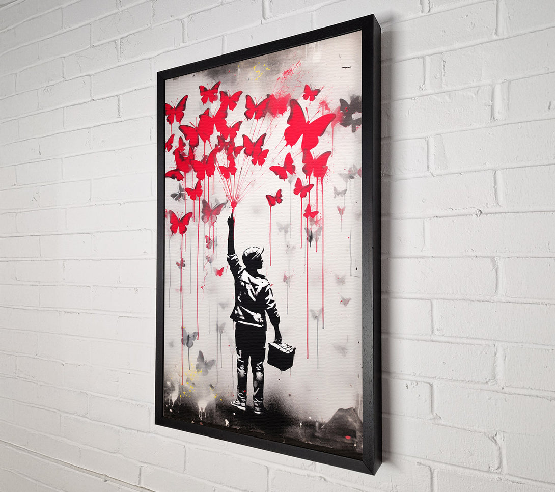  A Canvas Print of Butterfly Balloons Canvas Wall Art