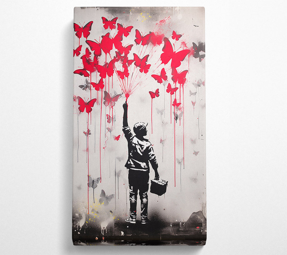  A Canvas Print of Butterfly Balloons Canvas Wall Art