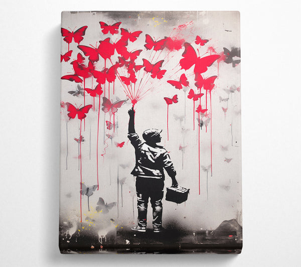  A Canvas Print of Butterfly Balloons Canvas Wall Art