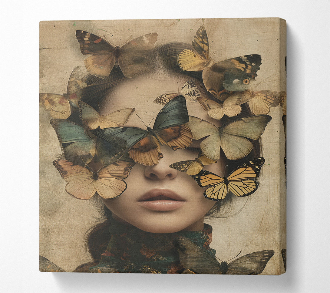  A Canvas Print of Butterfly Face Canvas Art