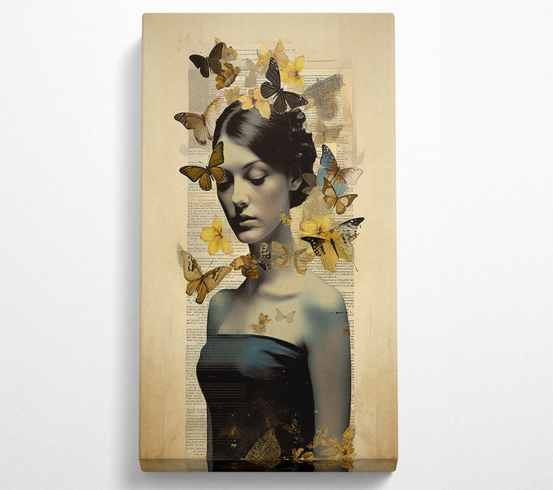  A Canvas Print of Butterfly Woman Text Canvas Art