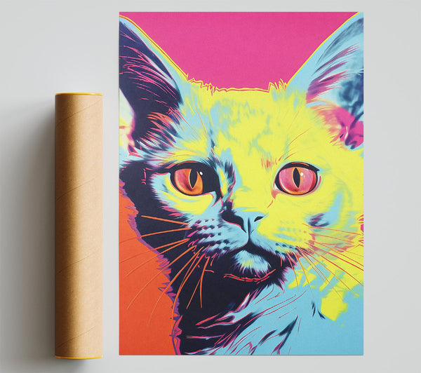 Cat Pop Art Poster