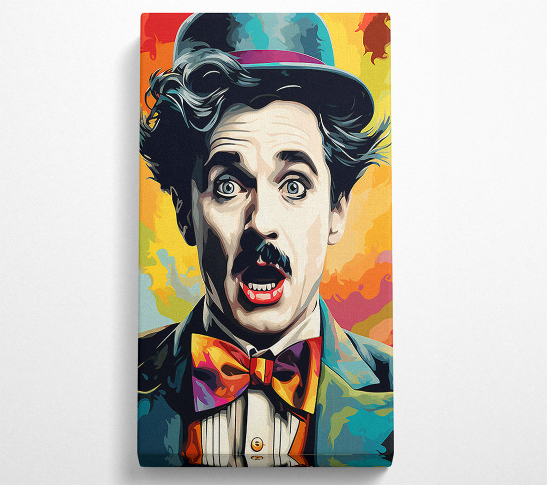  A Canvas Print of Charlie Chaplin Colour Canvas Wall Art