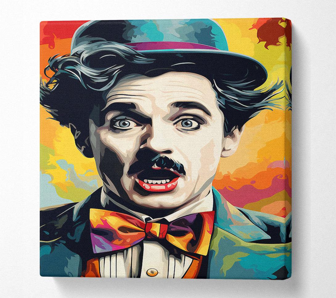  A Canvas Print of Charlie Chaplin Colour Canvas Wall Art
