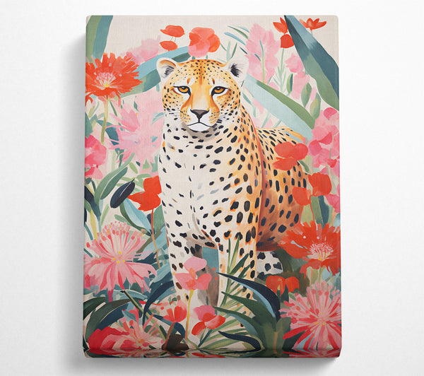  A Canvas Print of Cheetah Flower Bloom Canvas Print