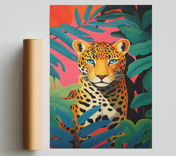 Cheetah Leaf Shadows Poster