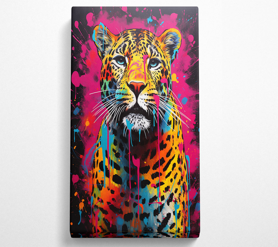  A Canvas Print of Cheetah Paint Splash Canvas Art