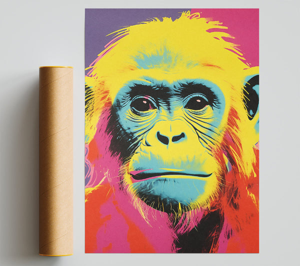 Chimp Popart Giclee Print
