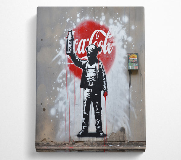  A Canvas Print of Chimp Soda Canvas Print
