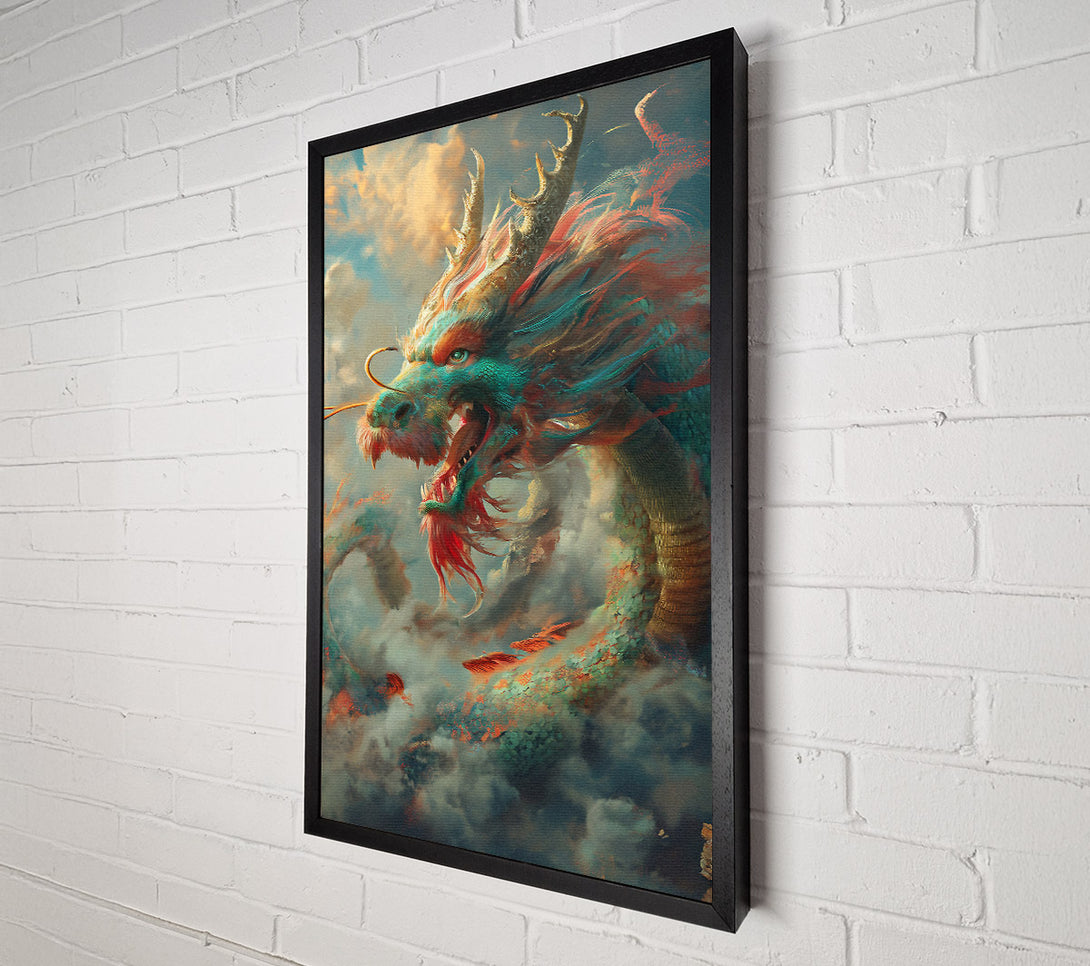  A Canvas Print of Chinese Dragon Clouds Canvas Print